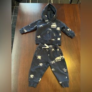 Roots blue hockey pattern hoody and pants